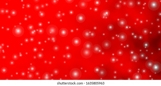 Light Orange vector pattern with abstract stars. Modern geometric abstract illustration with stars. Design for your business promotion.