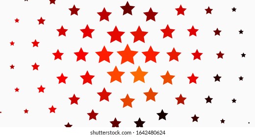 Light Orange vector pattern with abstract stars. Colorful illustration with abstract gradient stars. Pattern for websites, landing pages.