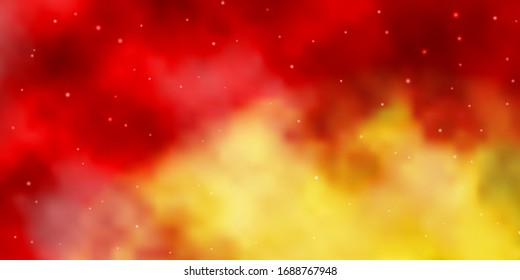 Light Orange vector pattern with abstract stars. Colorful illustration in abstract style with gradient stars. Theme for cell phones.