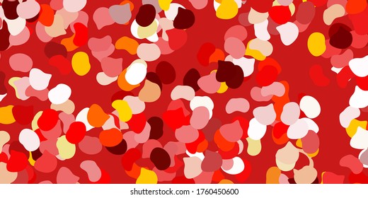 Light orange vector pattern with abstract shapes. Colorful abstract forms with gradient in simple style. Background for cell phones.