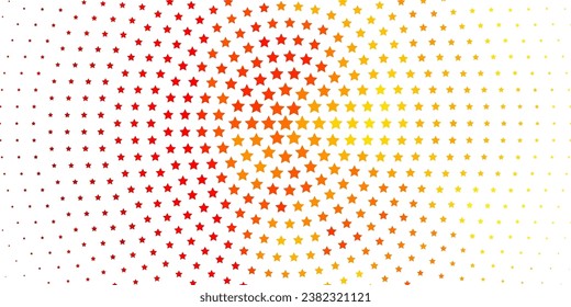 Light Orange vector pattern with abstract stars. Colorful illustration in abstract style with gradient stars. Pattern for websites, landing pages.