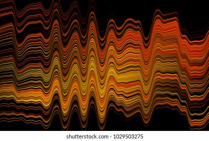 Light Orange vector pattern with bent lines. An elegant bright illustration with gradient. A completely new marble design for your business.
