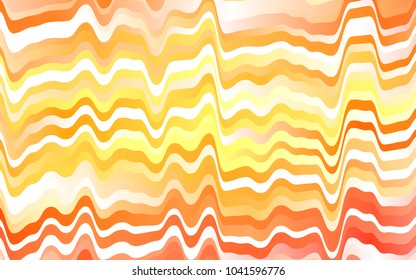 Light Orange vector pattern with bent ribbons. A vague circumflex abstract illustration with gradient. New composition for your brand book.