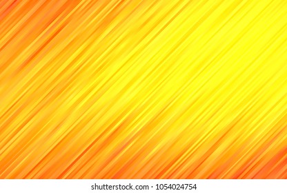 Light Orange vector pattern with bent lines. Glitter abstract illustration with wry lines. A new texture for your  ad, booklets, leaflets.