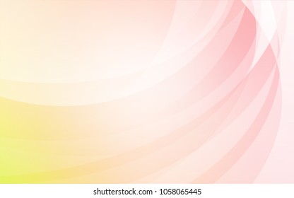 Light Orange vector pattern with bent lines. Blurred geometric sample with gradient bubbles.  A new texture for your  ad, booklets, leaflets.