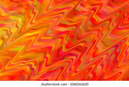 Light Orange vector pattern with bent lines. An elegant bright illustration with gradient. A new texture for your  ad, booklets, leaflets.