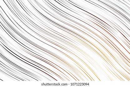 Light Orange vector pattern with bent ribbons. Blurred geometric sample with gradient bubbles.  The best blurred design for your business.