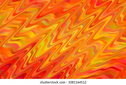 Light Orange vector pattern with bent lines. 