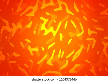 Light Orange vector pattern with bent lines. An elegant bright illustration with gradient. The best blurred design for your business.