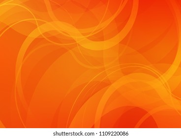 Light Orange vector pattern with bent lines. Shining crooked illustration in marble style. Marble design for your web site.