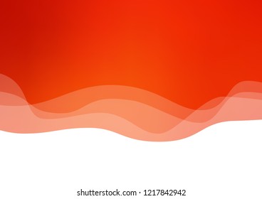 Light Orange vector pattern with bent ribbons. Creative geometric illustration in marble style with gradient. A completely new template for your business design.