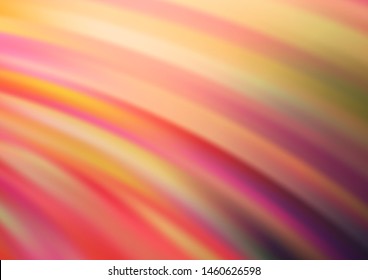 Light Orange vector pattern with bent ribbons. A completely new color illustration in marble style. Marble design for your web site.