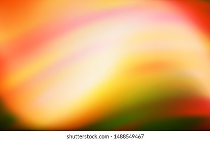 Light Orange vector pattern with bent lines. Modern gradient abstract illustration with bandy lines. Colorful wave pattern for your design.