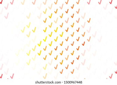 Light Orange vector pattern with bent lines. Colorful geometric sample with gradient lines.  Pattern for your business design.
