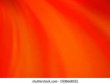 Light Orange vector pattern with bent ribbons. Geometric illustration in marble style with gradient.  A completely new marble design for your business.