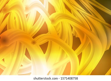 Light Orange vector pattern with bent lines. A completely new colorful illustration in simple style. Abstract design for your web site.