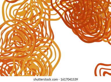Light Orange vector pattern with bent lines. Colorful abstract illustration with gradient lines. A new texture for your  ad, booklets, leaflets.