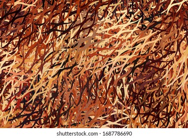 Light Orange vector pattern with bent lines. A completely new colorful illustration in simple style. The best colorful design for your business.