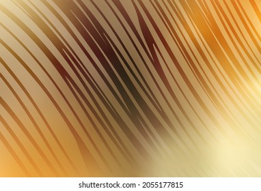 Light Orange vector pattern with bent lines. Glitter abstract illustration with wry lines. Best design for your business.