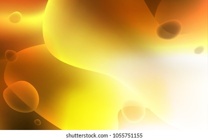 Light Orange vector pattern with bubble shapes. An elegant bright illustration with gradient. Pattern for your business design.