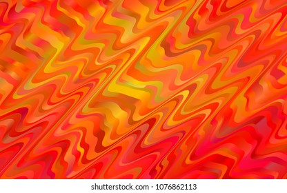 Light Orange vector pattern with bubble shapes. Modern gradient abstract illustration with bandy lines. A completely new marble design for your business.
