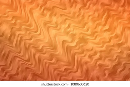 Light Orange vector pattern with bubble shapes. Colorful abstract illustration with gradient lines. Textured wave pattern for backgrounds.