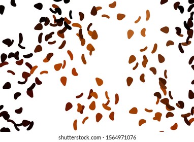 Light Orange vector pattern with chaotic shapes. Decorative design in abstract style with random forms. Simple design for your web site.