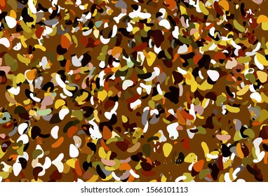 Light Orange vector pattern with chaotic shapes. Illustration with colorful gradient shapes in abstract style. Modern design for your business card.