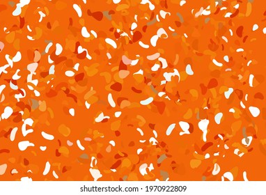 Light orange vector pattern with chaotic shapes. Decorative design in abstract style with random forms. Background for a cell phone.