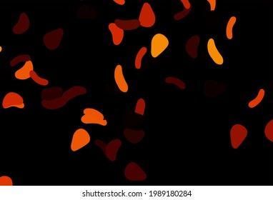 Light Orange vector pattern with chaotic shapes. Modern abstract illustration with colorful random forms. Best smart design for your business.