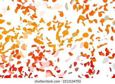 Light Orange vector pattern with chaotic shapes. Colorful chaotic forms with gradient in modern style. Elegant design for wallpapers.