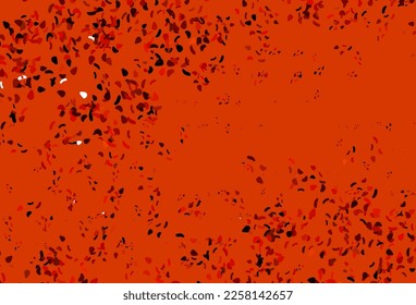 Light Orange vector pattern with chaotic shapes. Decorative design in abstract style with random forms. Best smart design for your business.