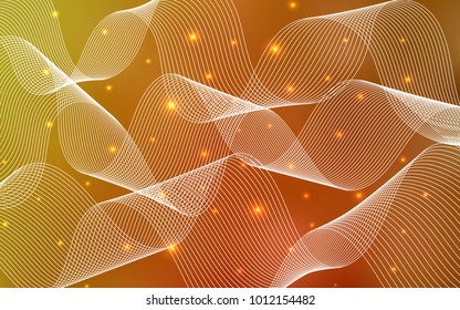Light Orange vector pattern with christmas ribbons. Beautiful colored illustration with ribbon in celebration style. The pattern can be used for birthday gifts, congratulations.