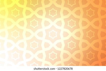 Light Orange vector pattern with christmas stars. Stars on blurred abstract background with gradient. Template for sell phone backgrounds.