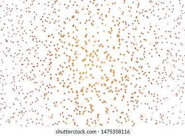 Light Orange vector pattern with christmas stars. Shining colored illustration with stars. Pattern for astrology websites.