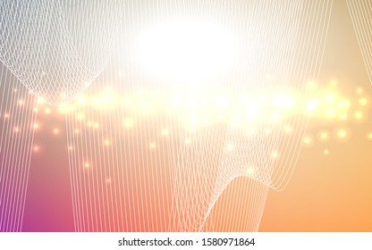 Light Orange vector pattern with christmas ribbons. Confetti on blurred abstract background with colorful gradient. Beautiful design for your business advert of anniversary.