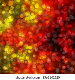 Light Orange vector pattern with circles. Abstract decorative design in gradient style with bubbles. Pattern for wallpapers, curtains.