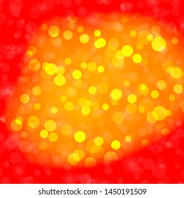 Light Orange vector pattern with circles. Colorful illustration with gradient dots in nature style. Pattern for wallpapers, curtains.