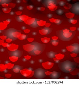 Light Orange vector pattern with circles, stars. Abstract design in gradient style with bubbles, stars. Pattern for websites.