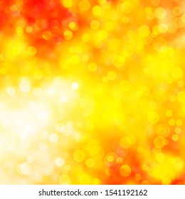 Light Orange vector pattern with circles. Colorful illustration with gradient dots in nature style. Pattern for wallpapers, curtains.
