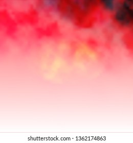 Light Orange vector pattern with clouds. Illustration in abstract style with gradient clouds. Pattern for your booklets, leaflets.