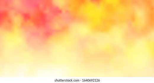 Light Orange vector pattern with clouds. Abstract illustration with colorful gradient clouds. Beautiful layout for uidesign.