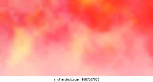 Light Orange vector pattern with clouds. Illustration in abstract style with gradient clouds. Template for websites.