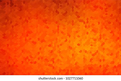 Light Orange vector pattern with colored spheres. Geometric sample of repeating circles on white background in halftone style.