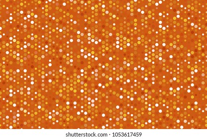 Light Orange vector pattern with colored spheres. Geometric sample of repeating circles on white background in halftone style.