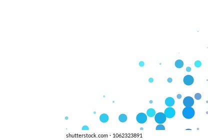 Light Orange vector pattern with colored spheres. Geometric sample of repeating circles on white background in halftone style.