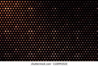 Light Orange vector pattern with colored spheres. Geometric sample of repeating circles on white background in halftone style.