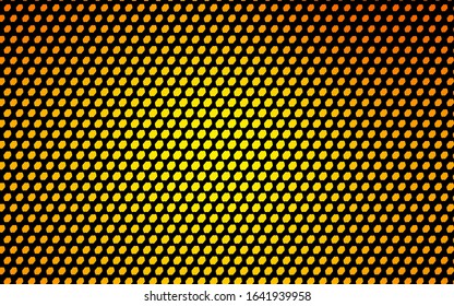 Light Orange vector pattern with colored spheres. Geometric sample of repeating circles on white background in halftone style.