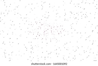 Light Orange vector pattern with colored spheres. Geometric sample of repeating circles on white background in halftone style.