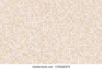 Light Orange vector pattern with colored spheres. Geometric sample of repeating circles on white background in halftone style.